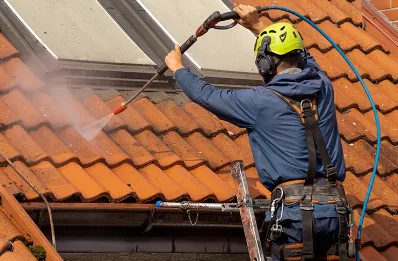 Démoussage et hydrofuge de toiture à Vaour